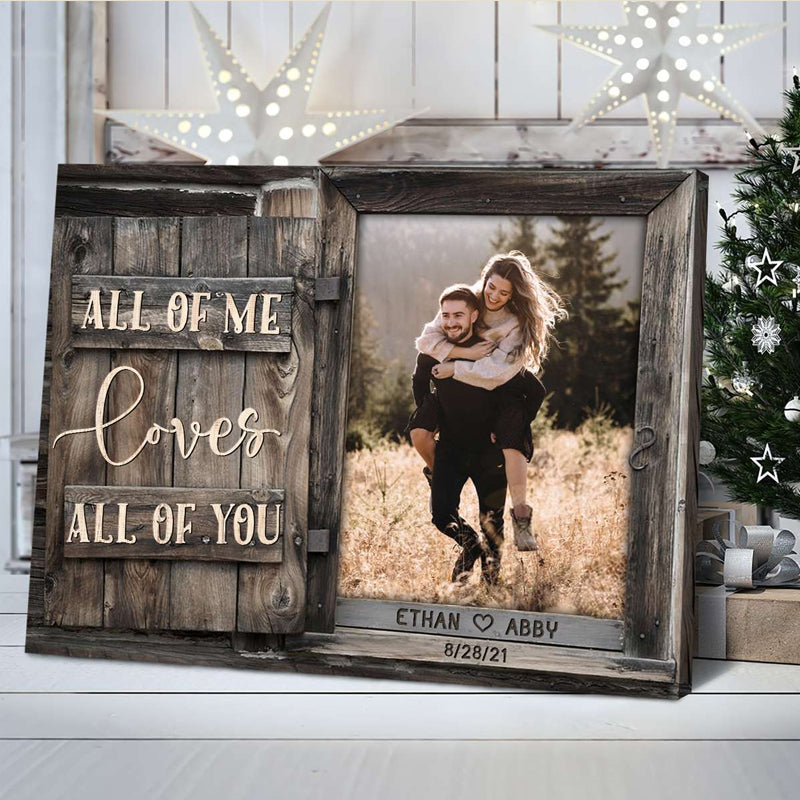 Personalized Gifts for Wedding Anniversary Couples  All Of Me Canvas Wall Art