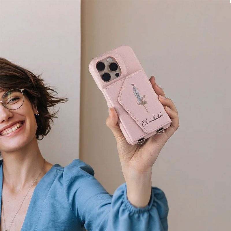 Customized birthday flower phone case