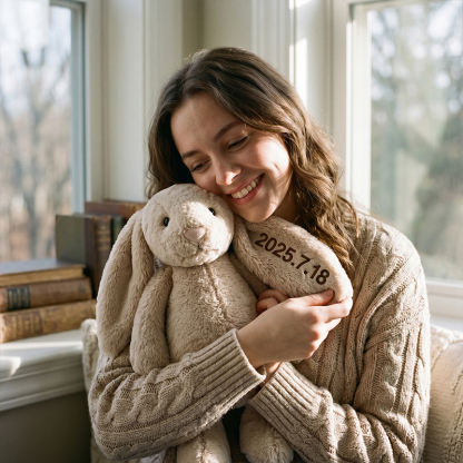 Personalized Bunny Plush– A Comfort Gift for Her
