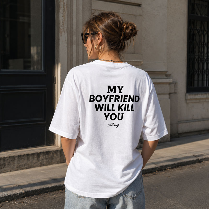 Custom Name Funny Couple Warning T-Shirt