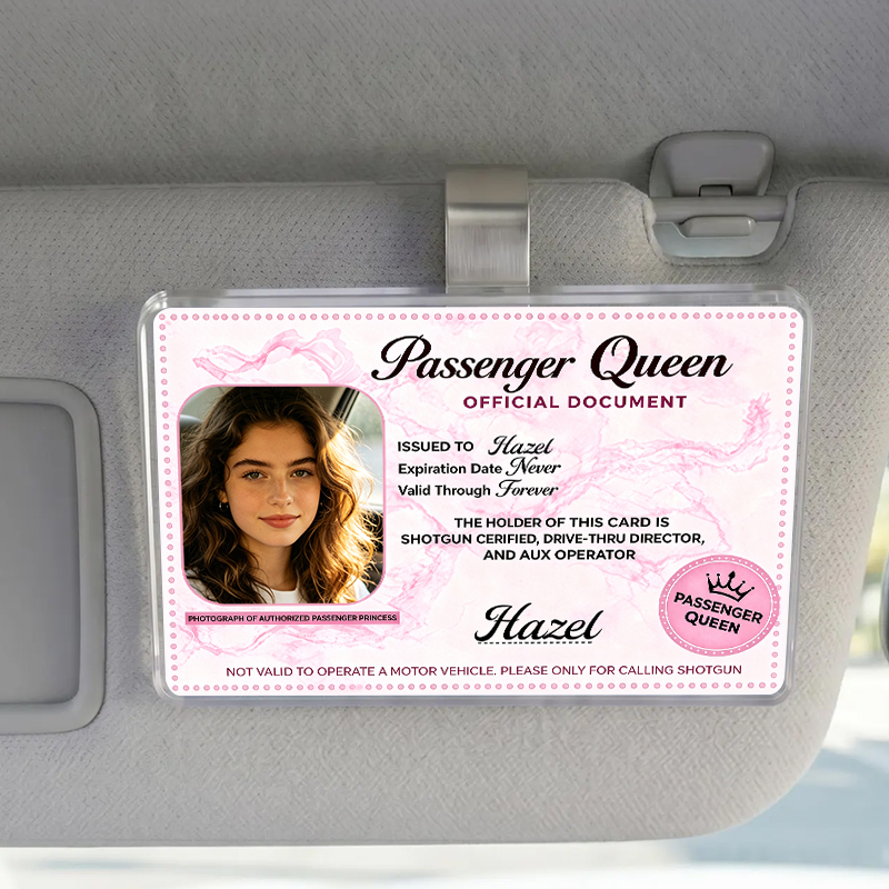 Personalized Passenger Queen Card– Forever Valid VIP Card