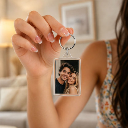 Personalized Picture Keyring for Couples