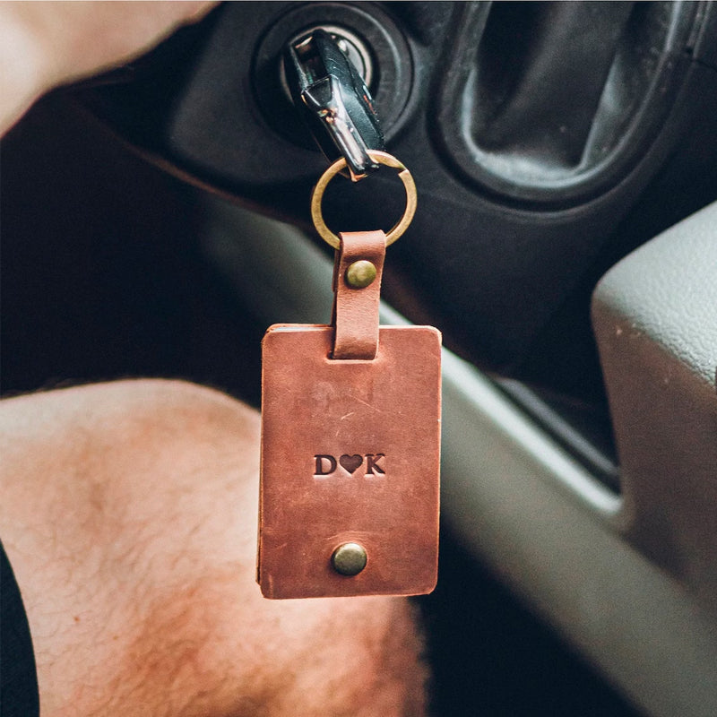 Personalized Photo Keychain - Man Accessory Leather Keychain