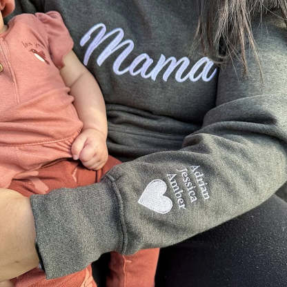 Personalized Mama Embroidered Sweatshirt