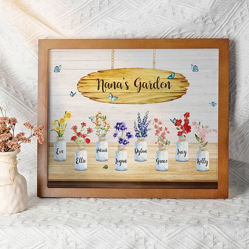 Personalized Family Birth Flower Frame