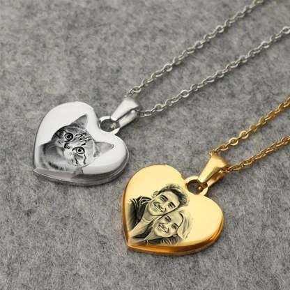 Custom Engraved Photo Pendant