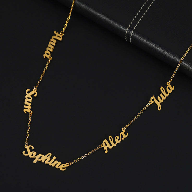 Stainless Steel Multi-Name Necklace