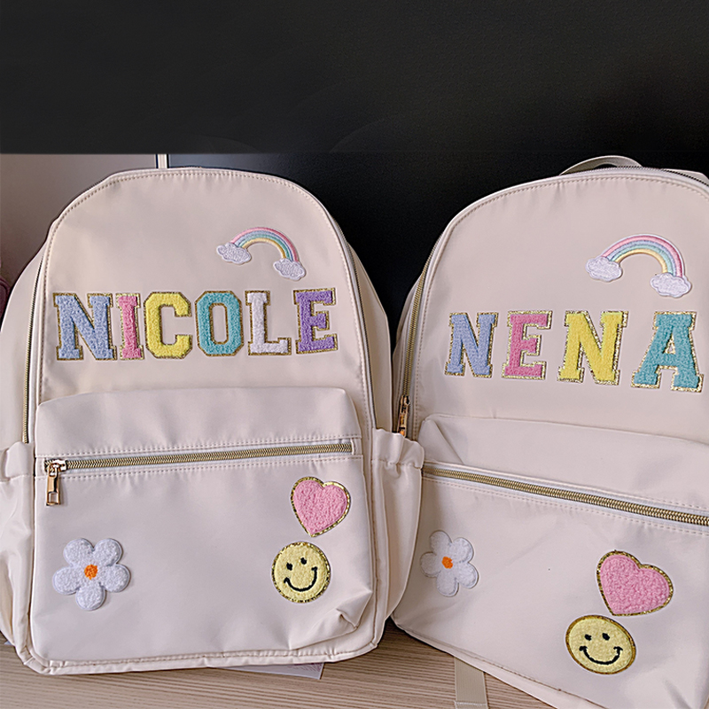 Gift for Kids Personalized Kids Back to School Backpack with Patches