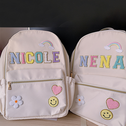 Gift for Kids Personalized Kids Back to School Backpack with Patches