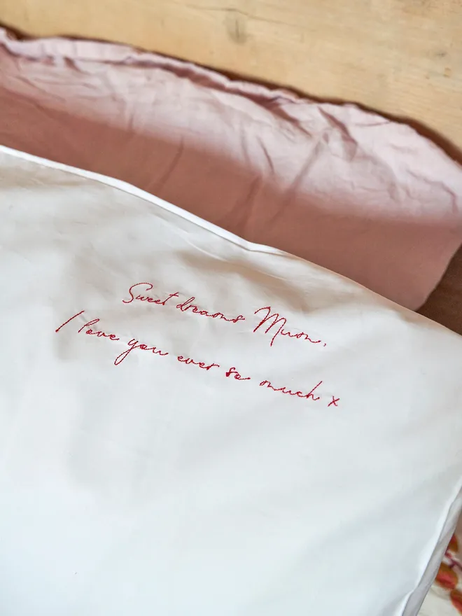 Personalized Love Note Pillowcase – Your Love Message, Beside Them Every Night