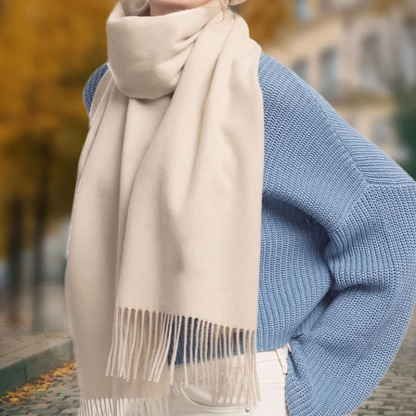 Personalised super soft warm scarf with birthday flower and text