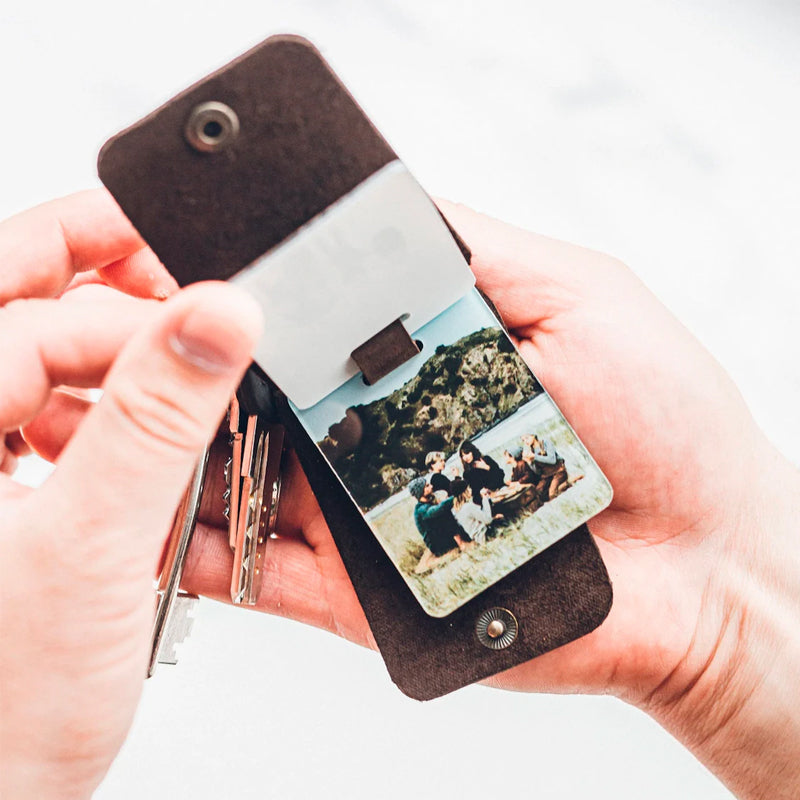 Personalized Photo Keychain - Man Accessory Leather Keychain