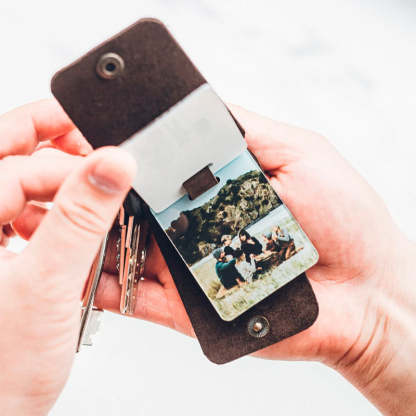 Personalized Photo Keychain - Man Accessory Leather Keychain