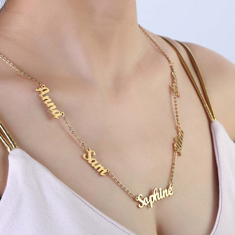 Stainless Steel Multi-Name Necklace