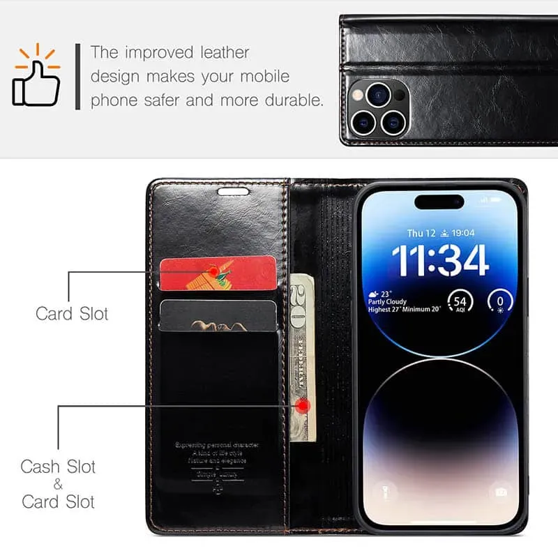 Personalised Monogram Card Holder Magnetic Wallet Phone Case