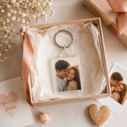 Personalized Picture Keyring for Couples