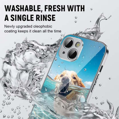 Custom Metal Painted Glass Phone Case