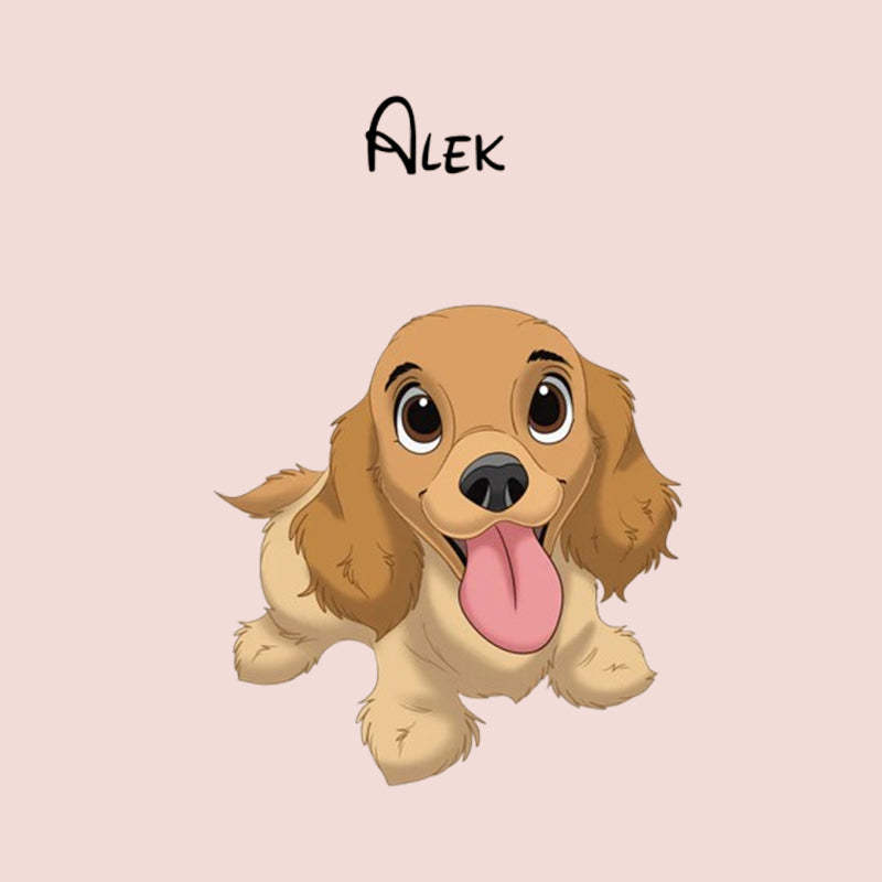 Custom Hand-Drawn Cartoon Pet Portrait