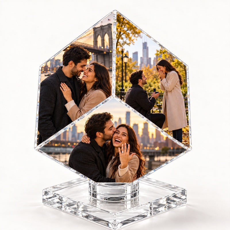 Close view of personalized photos