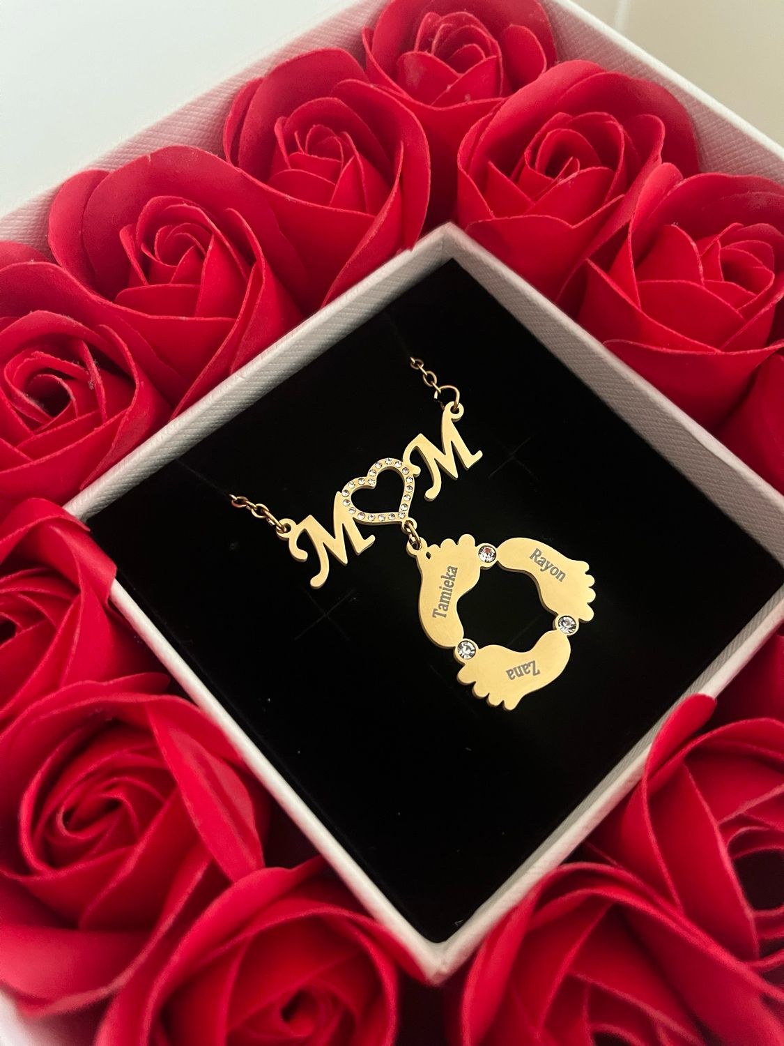 Personalized Mom Foot Print Necklace