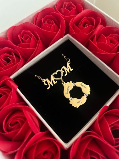 Personalized Mom Foot Print Necklace