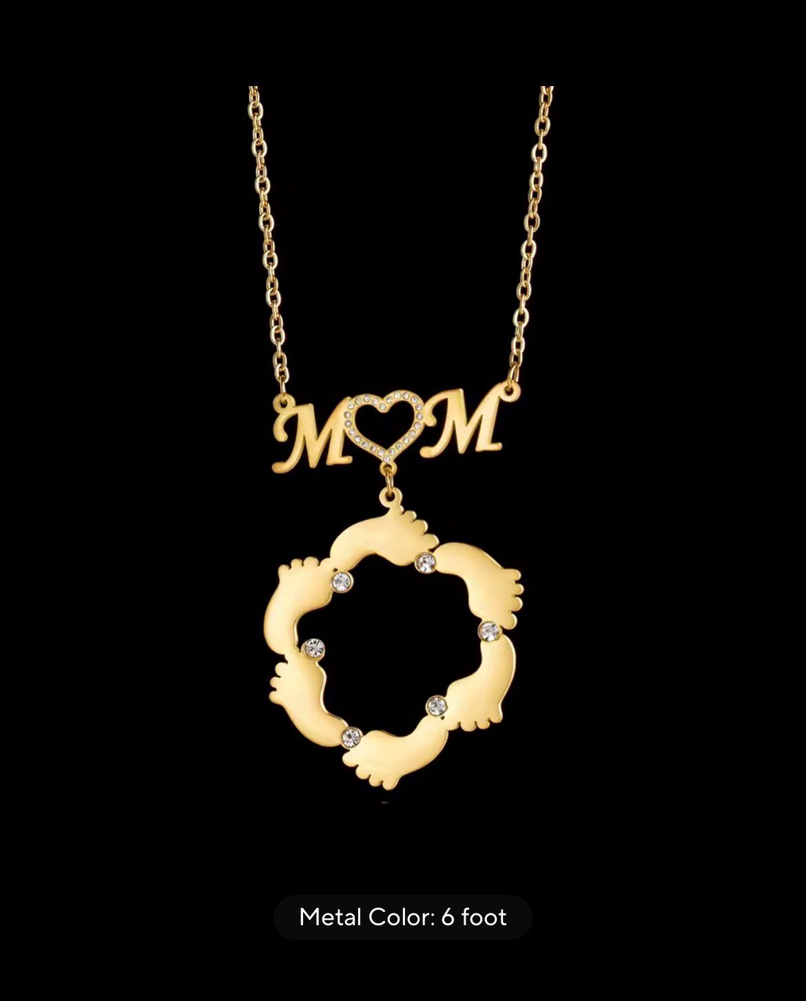 Personalized Mom Foot Print Necklace