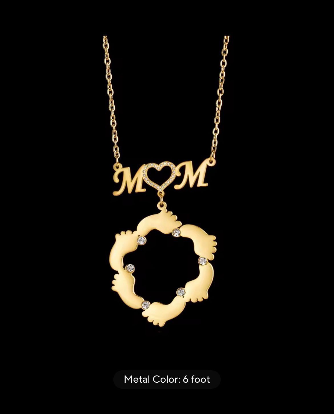 Personalized Mom Foot Print Necklace