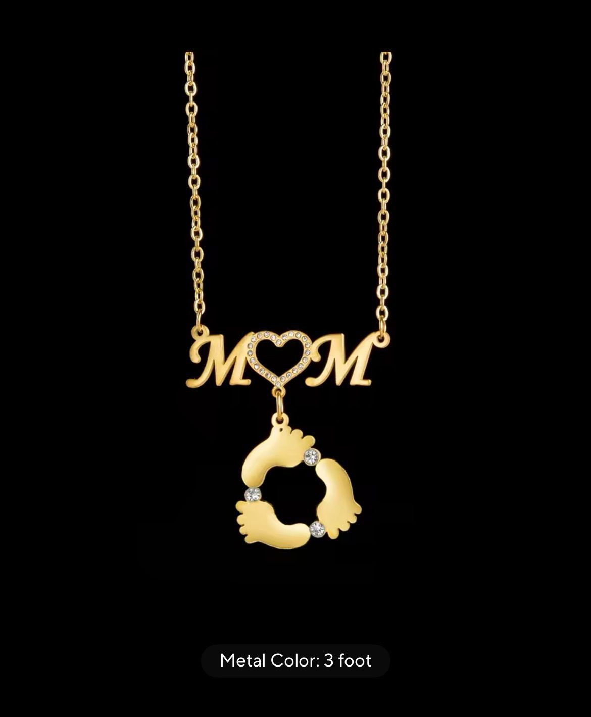 Personalized Mom Foot Print Necklace