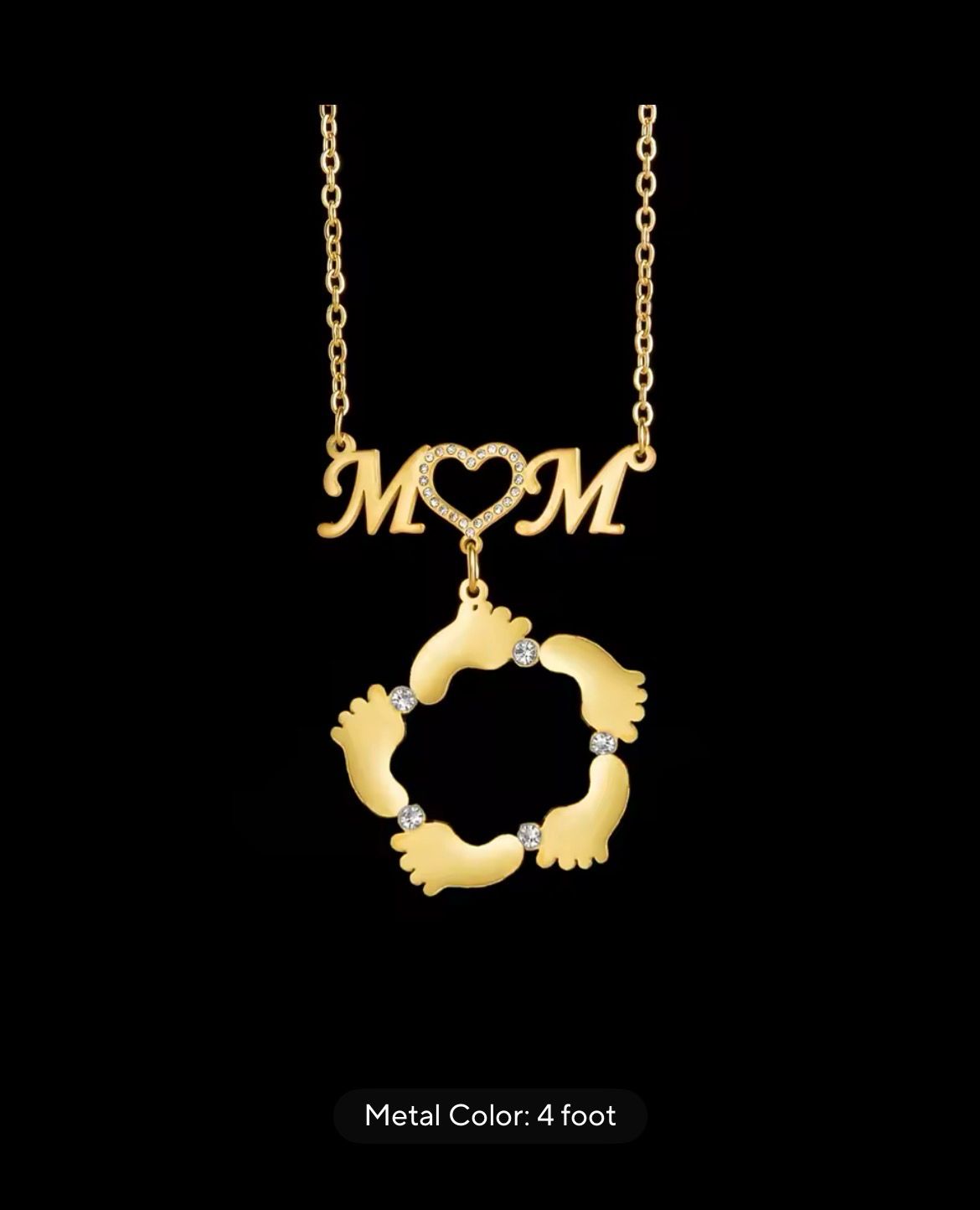 Personalized Mom Foot Print Necklace