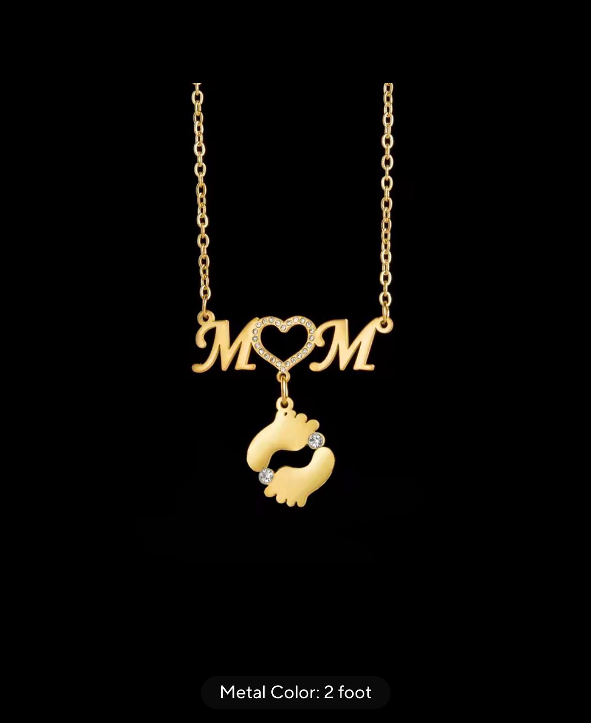 Personalized Mom Foot Print Necklace