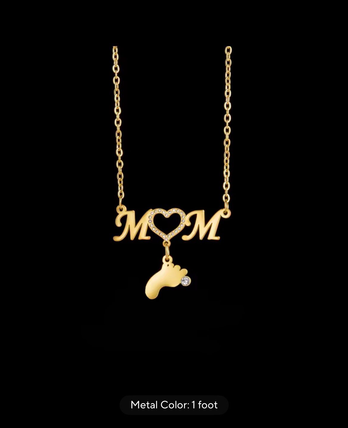 Personalized Mom Foot Print Necklace