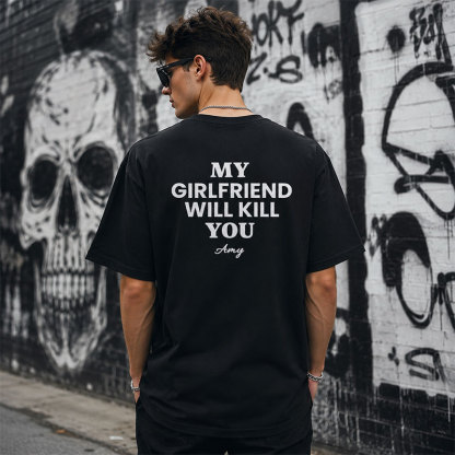 Custom Name Funny Couple Warning T-Shirt