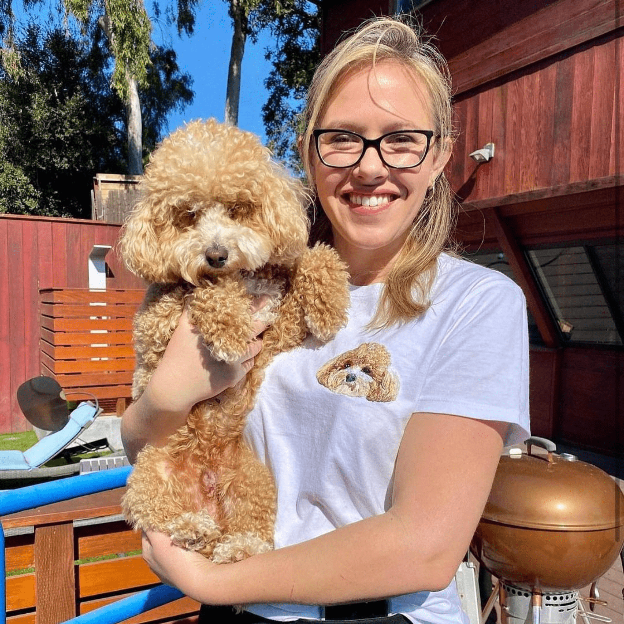 Personalized Pet Face and Name Embroidered Sweatshirt Hoodie