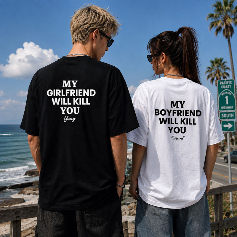 Custom Name Funny Couple Warning T-Shirt