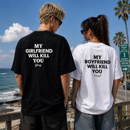 Custom Name Funny Couple Warning T-Shirt