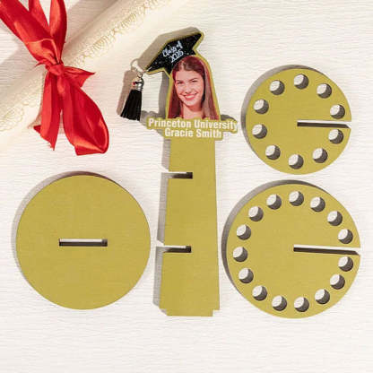 Personalized Graduation Cap Photo Wooden Cake Money Holder with Text