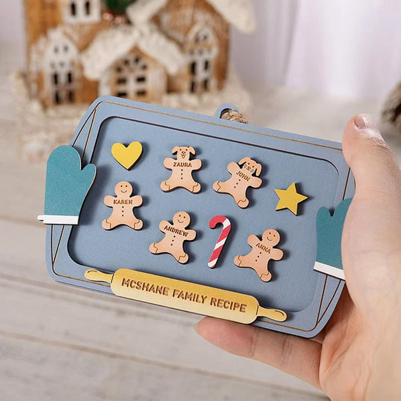 Personalized Gingerbread Man Family Ornament