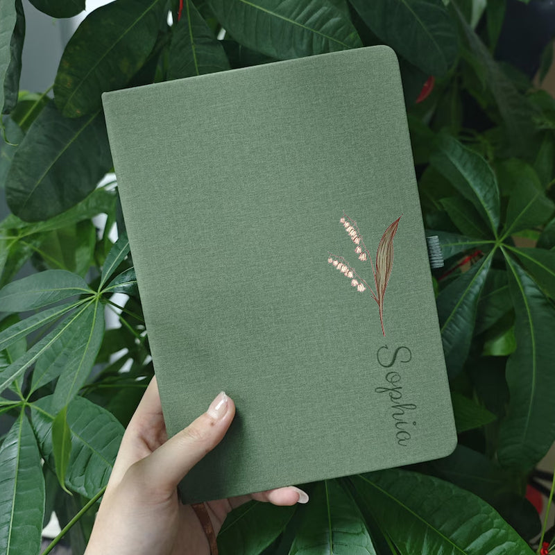 Personalized Birth Flower Notebook
