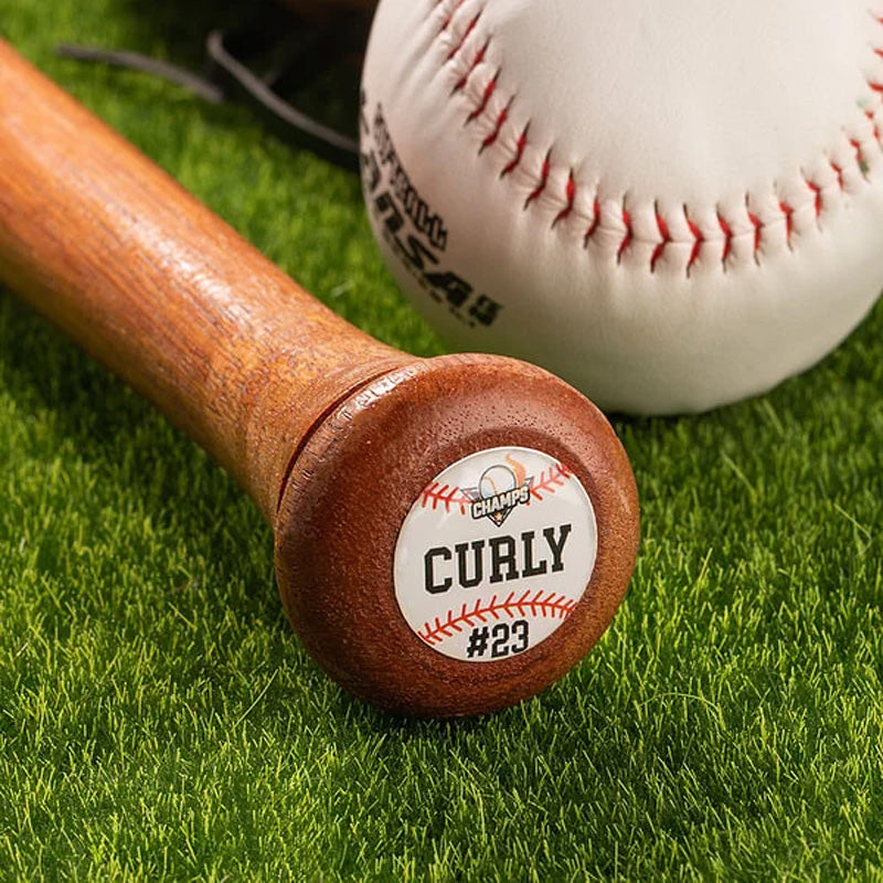 Personalized Set of 5 3D Bat Knob Decal Stickers