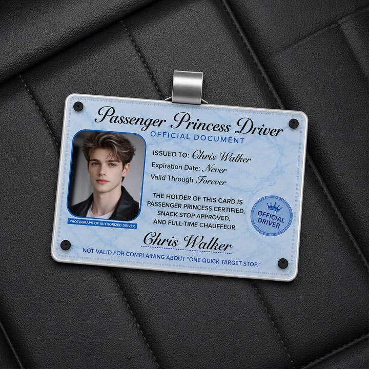 Personalized Passenger Princess Driver Card – Forever Valid VIP Driver Card