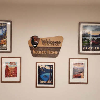 National Park Service Welcome Sign- NPS inspired family name sign, custom layered laser cut & engraved