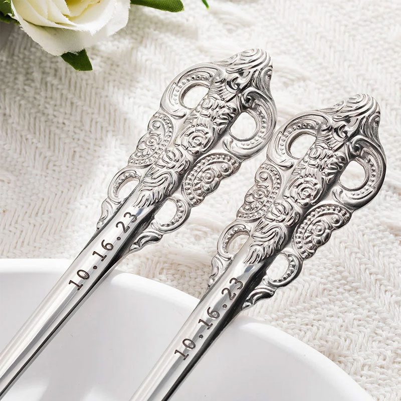 Personalized Wedding Forks - Wedding Anniversary Gift, Engagement Gift