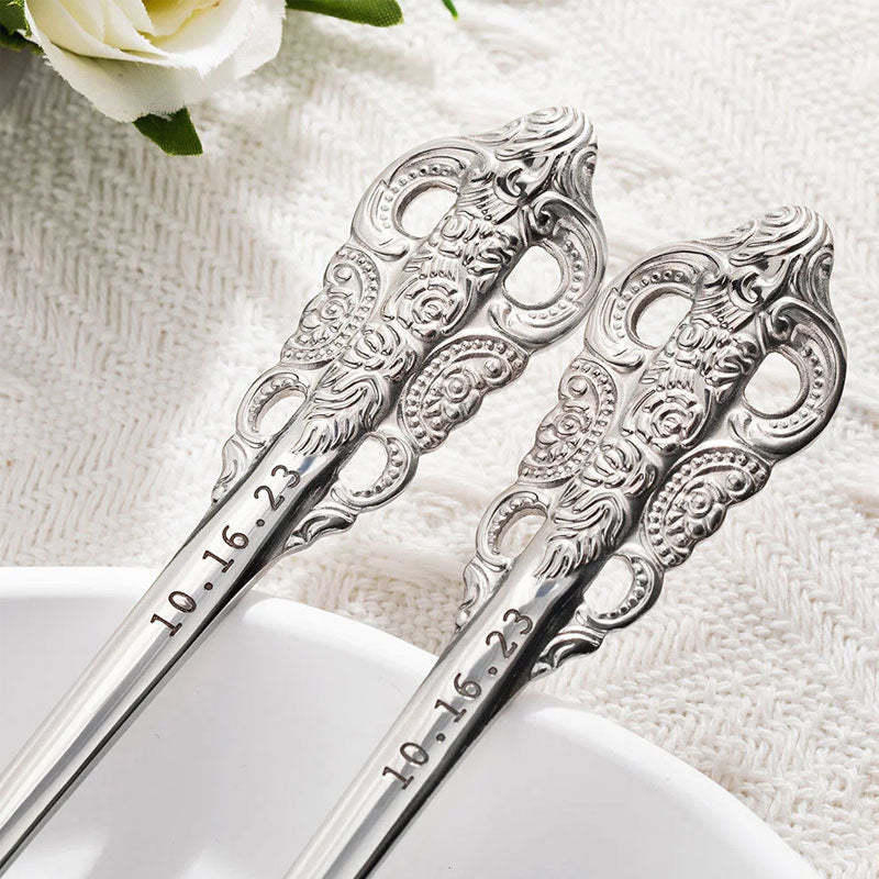 Personalized Wedding Forks - Wedding Anniversary Gift, Engagement Gift