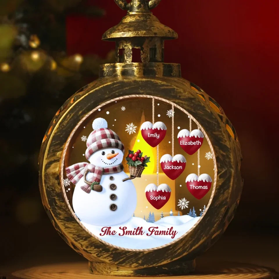 Family Personalized Custom Candlelight Lantern Ornament