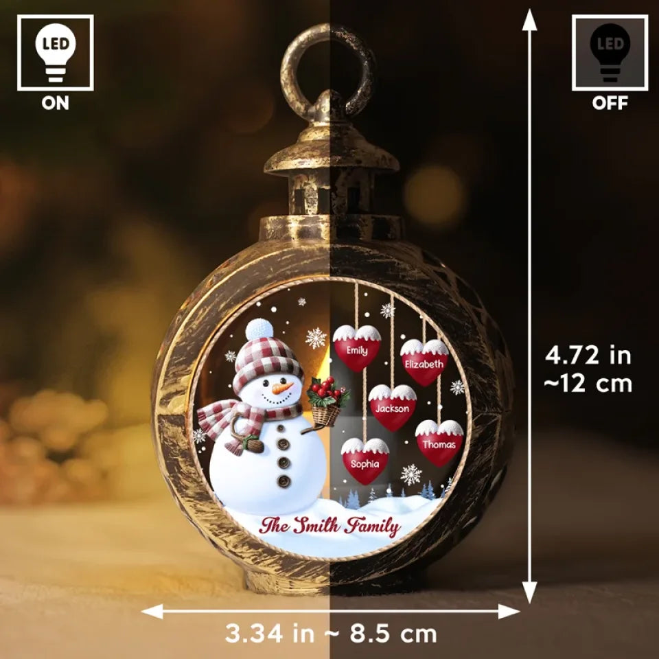 Family Personalized Custom Candlelight Lantern Ornament