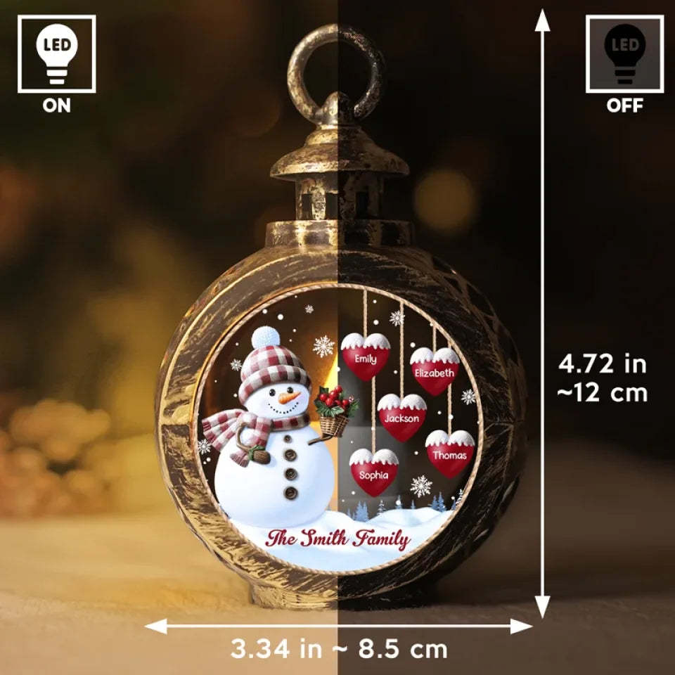 Family Personalized Custom Candlelight Lantern Ornament