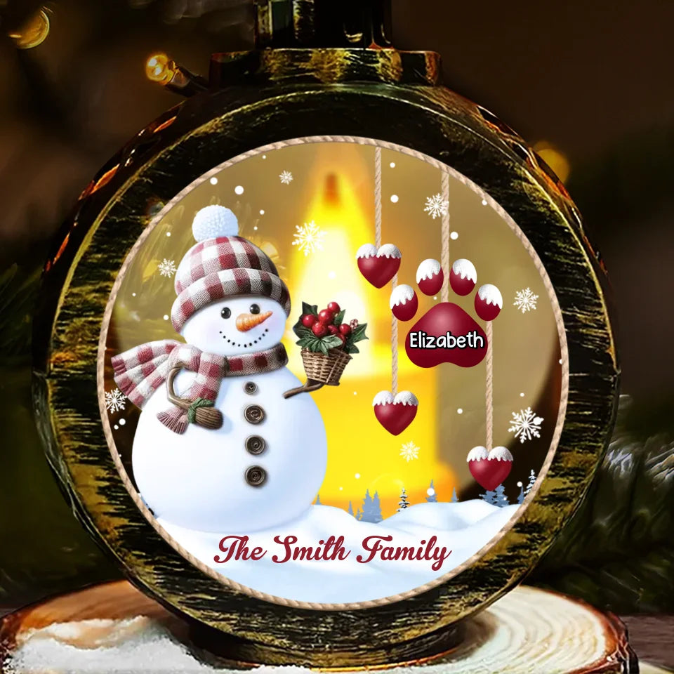 Family Personalized Custom Candlelight Lantern Ornament