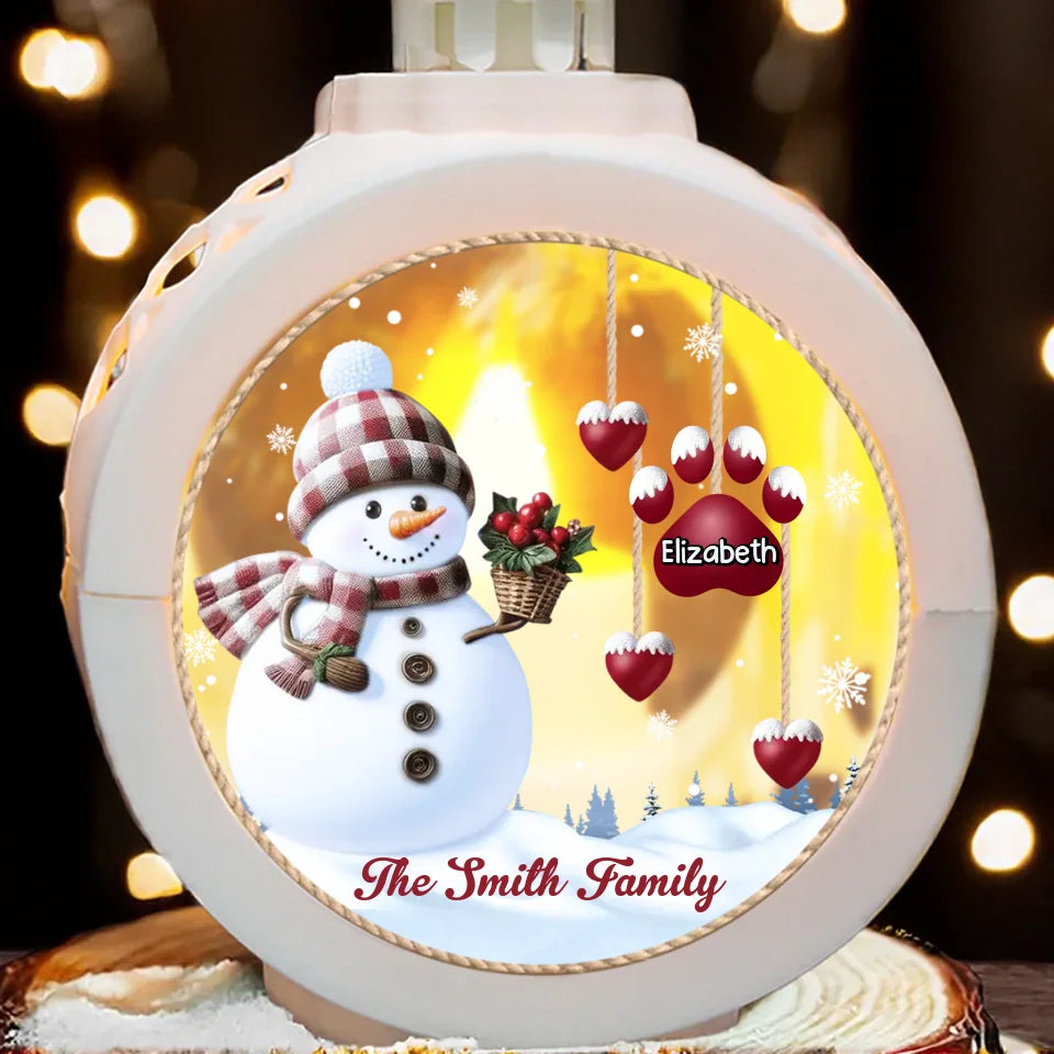 Family Personalized Custom Candlelight Lantern Ornament
