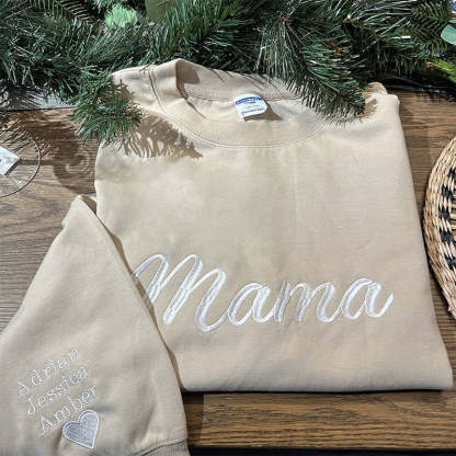 Personalized Mama Embroidered Sweatshirt