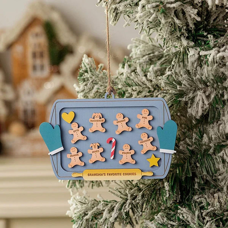 Personalized Gingerbread Man Family Ornament